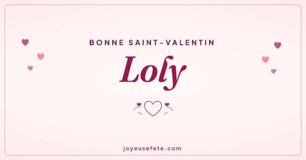 Image « Bonne Saint-Valentin Loly » au format large