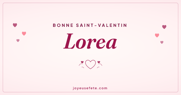 Image « Bonne Saint-Valentin Lorea » au format large