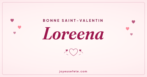Image « Bonne Saint-Valentin Loreena » au format large