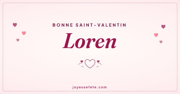 Image « Bonne Saint-Valentin Loren » au format large