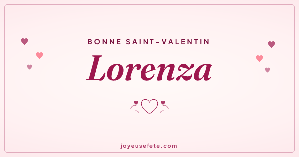 Image « Bonne Saint-Valentin Lorenza » au format large