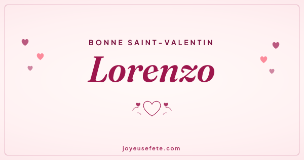 Image « Bonne Saint-Valentin Lorenzo » au format large