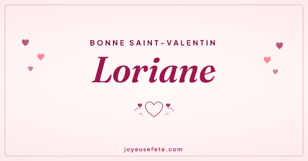 Image « Bonne Saint-Valentin Loriane » au format large
