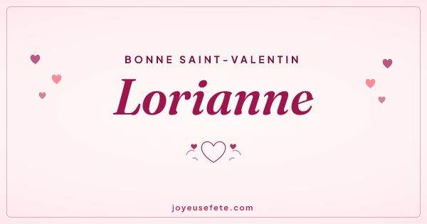 Image « Bonne Saint-Valentin Lorianne » au format large