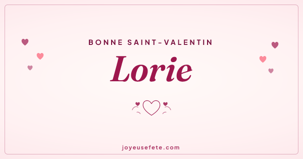 Image « Bonne Saint-Valentin Lorie » au format large