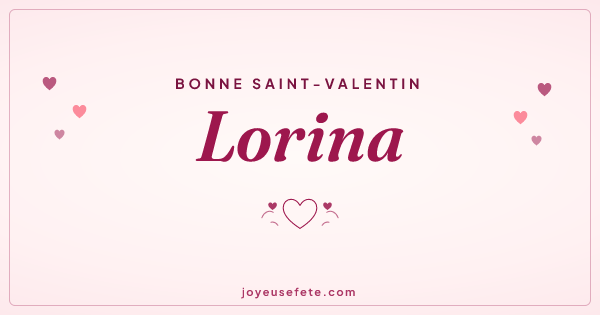 Image « Bonne Saint-Valentin Lorina » au format large