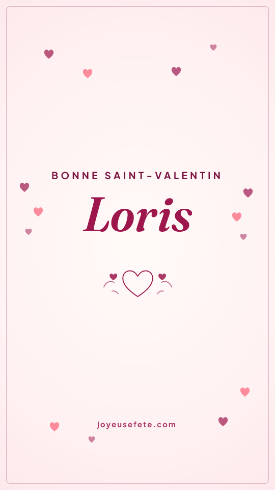 Image « Bonne Saint-Valentin Loris » au format story