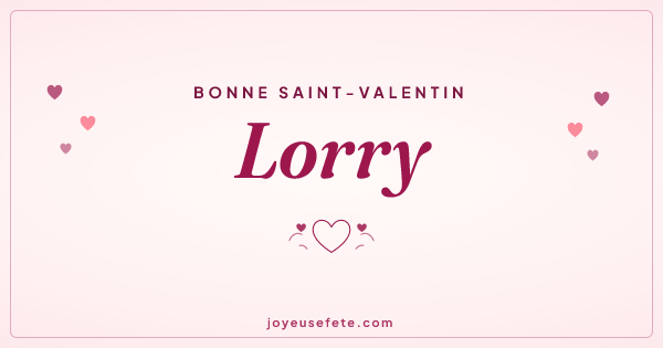 Image « Bonne Saint-Valentin Lorry » au format large