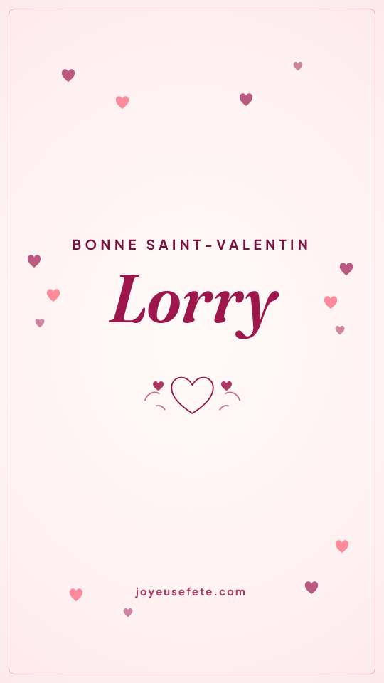 Image « Bonne Saint-Valentin Lorry » au format story