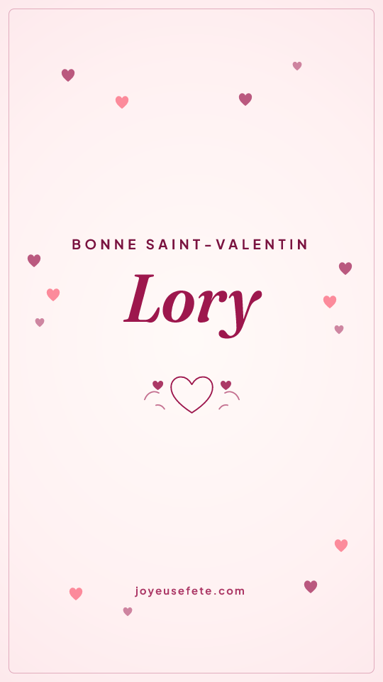 Image « Bonne Saint-Valentin Lory » au format story