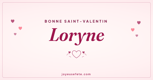 Image « Bonne Saint-Valentin Loryne » au format large