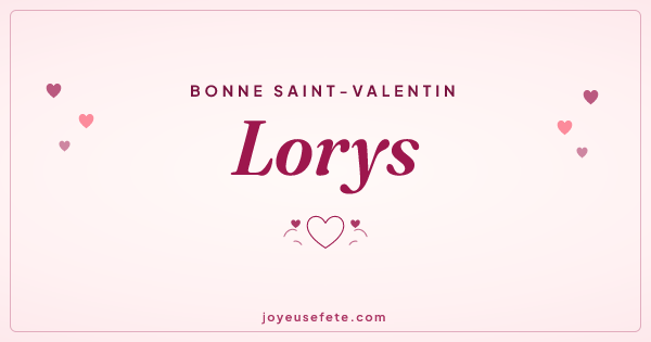 Image « Bonne Saint-Valentin Lorys » au format large