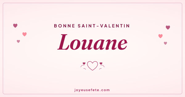 Image « Bonne Saint-Valentin Louane » au format large