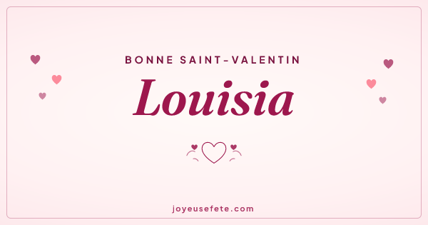 Image « Bonne Saint-Valentin Louisia » au format large