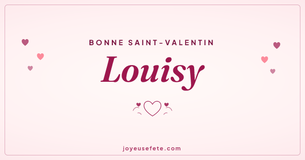 Image « Bonne Saint-Valentin Louisy » au format large