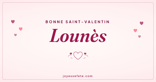 Image « Bonne Saint-Valentin Lounès » au format large
