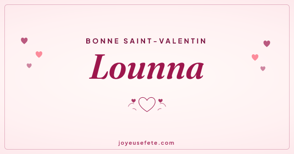 Image « Bonne Saint-Valentin Lounna » au format large