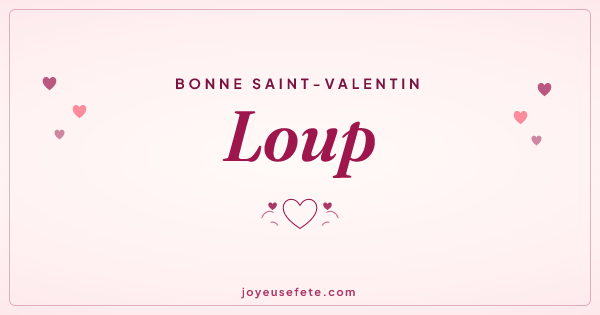 Image « Bonne Saint-Valentin Loup » au format large