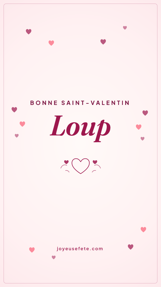 Image « Bonne Saint-Valentin Loup » au format story