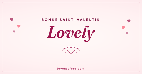 Image « Bonne Saint-Valentin Lovely » au format large