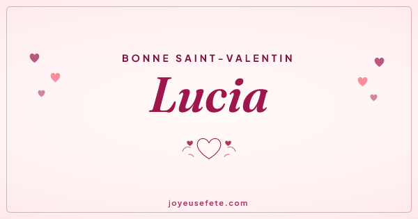 Image « Bonne Saint-Valentin Lucia » au format large