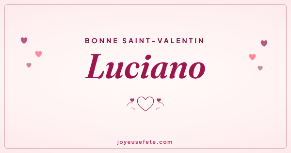 Image « Bonne Saint-Valentin Luciano » au format large
