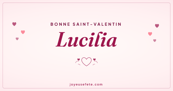 Image « Bonne Saint-Valentin Lucilia » au format large