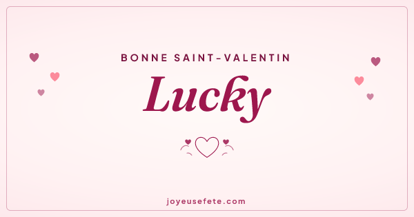 Image « Bonne Saint-Valentin Lucky » au format large