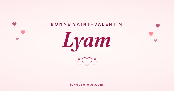 Image « Bonne Saint-Valentin Lyam » au format large