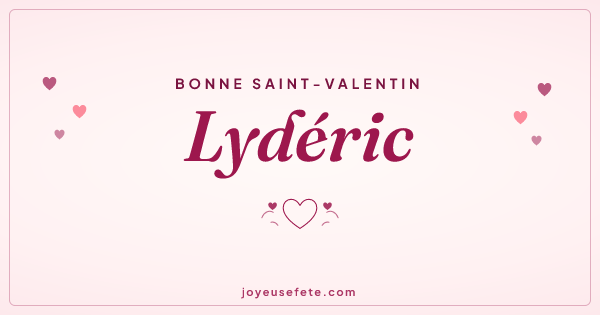 Image « Bonne Saint-Valentin Lydéric » au format large