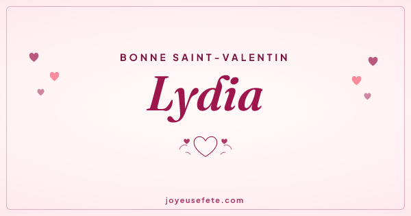 Image « Bonne Saint-Valentin Lydia » au format large