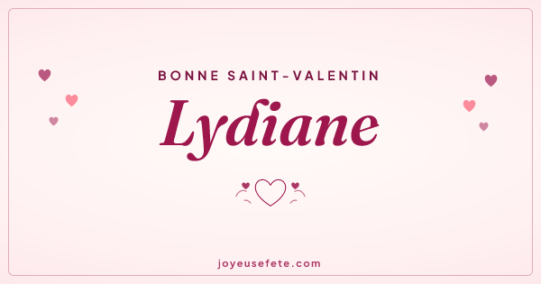 Image « Bonne Saint-Valentin Lydiane » au format large