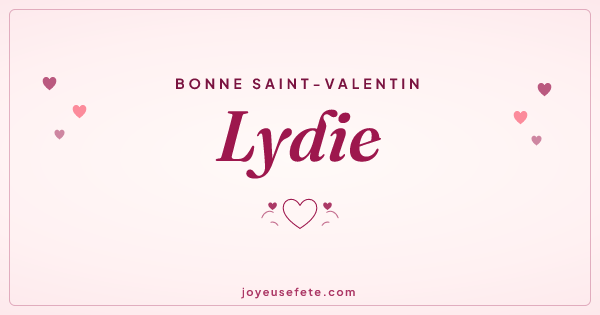 Image « Bonne Saint-Valentin Lydie » au format large
