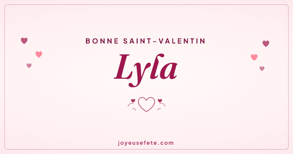 Image « Bonne Saint-Valentin Lyla » au format large