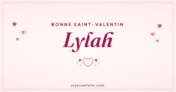 Image « Bonne Saint-Valentin Lylah » au format large
