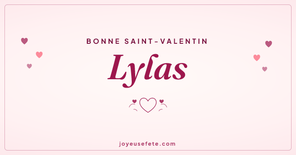 Image « Bonne Saint-Valentin Lylas » au format large