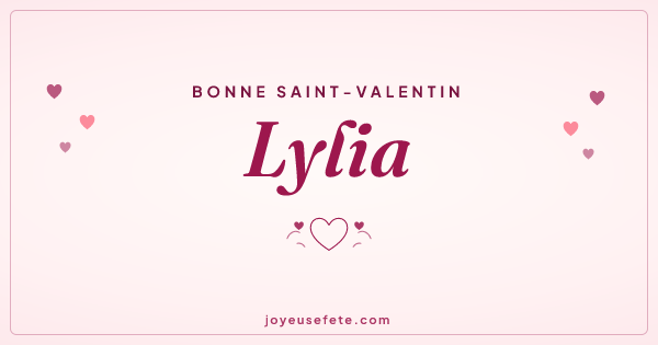 Image « Bonne Saint-Valentin Lylia » au format large