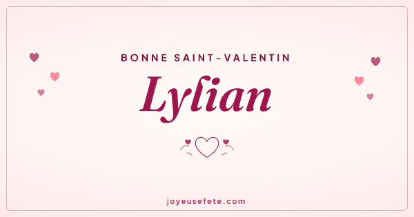 Image « Bonne Saint-Valentin Lylian » au format large