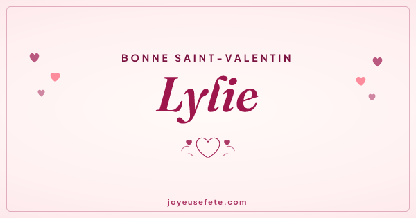 Image « Bonne Saint-Valentin Lylie » au format large
