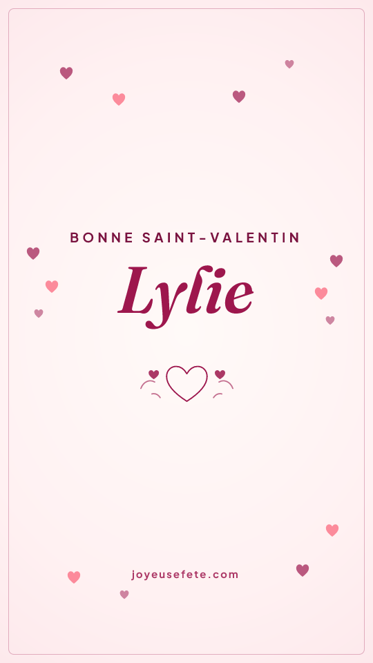 Image « Bonne Saint-Valentin Lylie » au format story