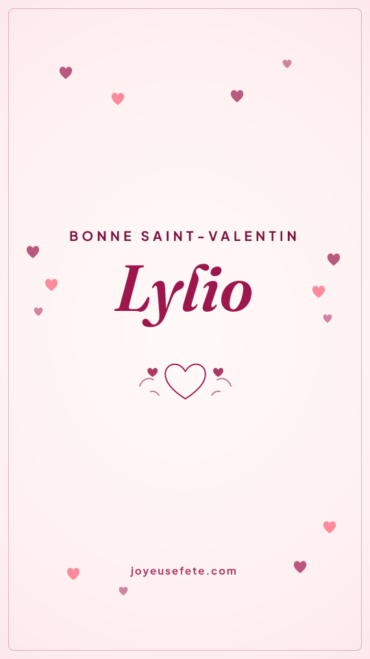 Image « Bonne Saint-Valentin Lylio » au format story