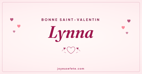 Image « Bonne Saint-Valentin Lynna » au format large