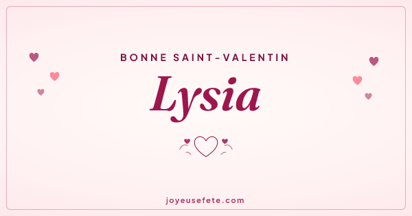 Image « Bonne Saint-Valentin Lysia » au format large