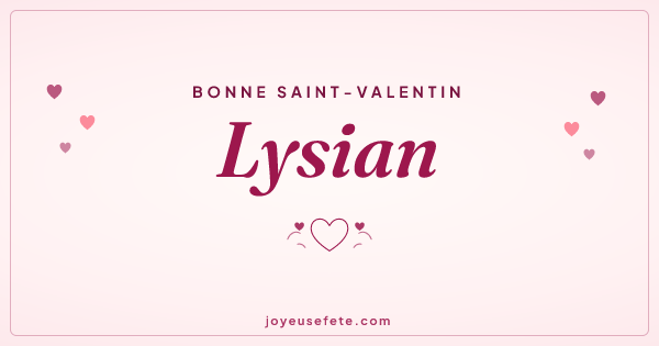 Image « Bonne Saint-Valentin Lysian » au format large