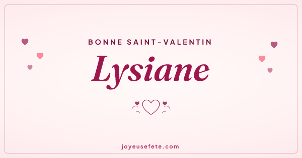 Image « Bonne Saint-Valentin Lysiane » au format large