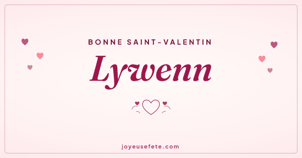 Image « Bonne Saint-Valentin Lywenn » au format large