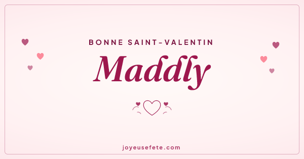Image « Bonne Saint-Valentin Maddly » au format large