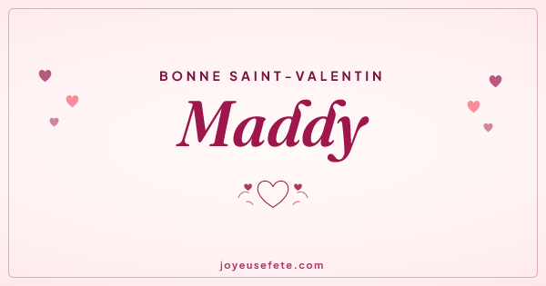Image « Bonne Saint-Valentin Maddy » au format large