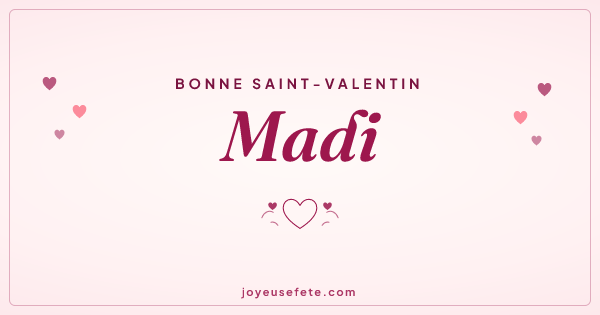 Image « Bonne Saint-Valentin Madi » au format large