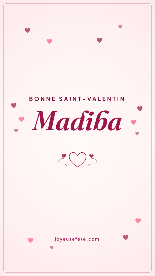Image « Bonne Saint-Valentin Madiba » au format story